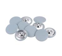 QUARKZMAN 10 Stück Knöpfe mit Stoffüberzug 28mm Runder Metallschaft Ösen Stoffknöpfe mit Stoff bezogen Nähknöpfe Vintage Ösenknöpfe für Anzüge Kleider Blusen Bastel DIY, hellblau