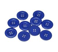 QUARKZMAN 10 Stück Knöpfe Seeblau Nähknöpfe 38mm Harzknöpfe, Runde Bastelknöpfe Flache 4-Loch Buttons für Nähen Kleidung Mantel Anzug Suit Rock Blazer Handwerk Scrapbooking Dekorieren