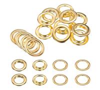QUARKZMAN 10 Stück Ösen 30 mm Innen-Ø Messing Ösen Metallösen Rostfrei Planenösen Grommet Kit mit Unterlegscheiben Eyelets für Banner Leder Schuhe Handtaschen Vorhänge Bastel, Gold