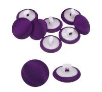 QUARKZMAN 10 Stück Satin Knöpfe 12,5mm Glatt Satin Überzogene Runde Schaft Stoff Buttons für Annähen Braut Hochzeitskleid Bluse Anzüge DIY Handwerk (Lila)