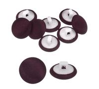 QUARKZMAN 10 Stück Satin Knöpfe 12,5mm Glatt Satin Überzogene Runde Schaft Stoff Buttons für Annähen Braut Hochzeitskleid Bluse Anzüge DIY Handwerk (Lila-Rot)