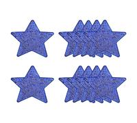 QUARKZMAN 10 Stück Sterne Patches zum Aufbügeln, 12cm Pailetten Flicken zum Aufbügeln, Bestickte Aufnäher zum Aufbügeln für Hut Jeans Kleidung Rucksäcke DIY-Zubehör, Dunkelblau