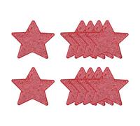 QUARKZMAN 10 Stück Sterne Patches zum Aufbügeln, 12cm Pailetten Flicken zum Aufbügeln, Bestickte Aufnäher zum Aufbügeln für Hut Jeans Kleidung Rucksäcke DIY-Zubehör, Rot