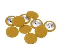 QUARKZMAN 10 Stück Stoffbezogene Knöpfe 25mm Runde Plüsch Bezogene Metall Knopf Stoff bedeckt mit Metallschaft Nähknöpfe Bastelknöpfe zum Nähen Basteln für Anzüge Strickjacke, Gelb