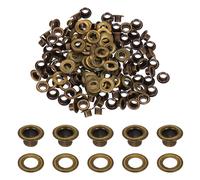 QUARKZMAN 100 Sets Ösen 2.8mm Messing Selbsttragende Ösen Metallösen Mit Unterlegscheiben Für Gürtel Schuhe Kleidung Perlenkerne DIY Projekt Bronze