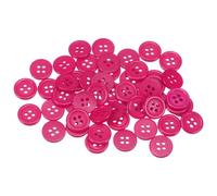 QUARKZMAN 100 Stück Dunkelrosa Knöpfe 12,5 mm Große Nähknöpfe 4 Löcher Harz Runde Bastelknöpfe Ersatzknöpfe für Mantel Kleidung Jacke Hemden Blazer DIY Handwerk Scrapbooking Dekoration