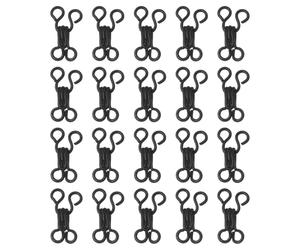 QUARKZMAN 100 Stück Häkchen Und Ösen Verschluss 11.5mm Häkchen Und Ösen Verschlüsse Für Kleidung BH Hosen Rock DIY Basteln Schwarz