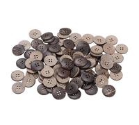 QUARKZMAN 100 Stück Knöpfe 23 mm Holzknöpfe 4 Löcher Holz Runde Vintage Nähen Ersatzknöpfe für Strickjacke Kleidung Handwerk DIY Basteln Dekoration
