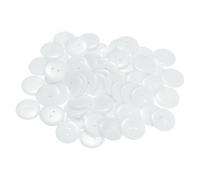 QUARKZMAN 100 Stück Knöpfe Weiß Bastelknöpfe 23mm Blütenform, Harzknöpfe 2-Loch Nähknöpfe Buttons zum Nähen für Kleider Hemden Blusen Jeans Hosen Jacken Mantel DIY Handwerk Dekorieren