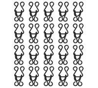 QUARKZMAN 100 Stück Nähhaken Und Ösen Verschluss 22mm 4# Schwarz | Haken Und Ösen Verschluss, Für Bekleidung BH Hosen Rock, DIY Handwerk