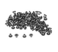 QUARKZMAN 100 Stück Ösen Set, 2mm Loch Tüllen Metallösen winzige Öse für Schuhe Kleidung Gürtel Tasche DIY-Projekt Planen (Dunkelgrau)