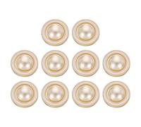 QUARKZMAN 10Stk 35L Gold Kunstperlenknöpfe 22mm 7/8" Plastik Runde Nähnägel Ersatz Bastelbefestigung Für Mäntel Kleidung DIY Dekoration Basteln #2
