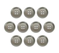 QUARKZMAN 12 Stück Bunte Knöpfe, 23mm 4 Löcher Harzknöpfe zum Annähen, Bastelknöpfe Runde Ersatzknöpfe Buttons für Nähen Mantel Hemden Kleidung DIY Handwerk Dekoration, Khaki