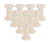 QUARKZMAN 12 Stück Holz Leerrolle, 1,2" x 2" Unvollendete Holzspulen Drahtweben Spulen Leere Fadenspulen für Basteln DIY Kunst Stickerei Nähfaden Schnur, Holzfarbe