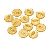 QUARKZMAN 12 Stück Knöpfe 11,5mm Harz Buttons zum Annähen 2 Löcher Runde Bastelknöpfe für Bekleidung Bettwäsche Hosen Hemd Blusen Kleider Rock Handwerk Selber Machen, Orange