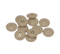 QUARKZMAN 12 Stück Knöpfe 18mm Runde Bastelknöpfe Hellgelb Matte Harz Nähknöpfe 4-Loch zum Annähen Basis Button für Handwerk Scrapbooking Dekor Kleidung Mantel Blusen Hemden Hosen Jacken