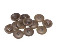 QUARKZMAN 12 Stück Knöpfe 20mm Runde Bastelknöpfe Khaki Harz Nähknöpfe 4-Loch zum Annähen Basis Button für DIY Handwerk Scrapbooking Dekorieren Kleidung Mänteln Blusen Hemden Hosen Jacken