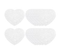 QUARKZMAN 12 Stück Patches Patches zum Aufbügeln, 6cm Flicken zum Aufbügeln,Bestickte Aufnäher Bügelflicken für Hut Jacke Jeans Rucksäcke DIY Dekoration(Weiß)