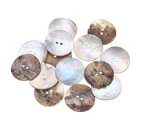 QUARKZMAN 14 Stück Natürliche Muschelknöpfe, 2 Loch Perlmuttknöpfe 28mm Nähandwerk Für Hemd Tasche DIY Näharbeiten Dekoration, Mehrfarbig
