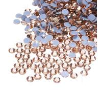 QUARKZMAN 1440 Stück Hotfix-Strasssteine Flatback Kristallglas-Edelsteine für Bastelarbeiten Kleidung DIY Dekoration (SS16 4mm, Champagner)