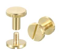 QUARKZMAN 15 Paar Leder Nieten Set, 10x8mm Hohlnieten Ledernieten Nieten für Kleidung, Nietenzange, Schlagnieten, Rundkopfnieten Werkzeug, Nietwerkzeug für Leder - Messingfarbe