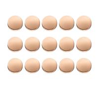 QUARKZMAN 15 Stück 10mm Metall Flache Knöpfe Set Glänzende Oberfläche Rund Ösenknöpfe, Bastelknöpfe, Ersatzknöpfe, Buttons für DIY Männer Frauen Hemd Hose trickjacke Kleidung, Helles Gold