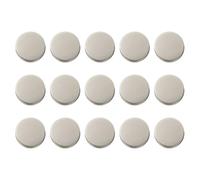 QUARKZMAN 15 Stück 10mm Metall Flache Knöpfe Set Glänzende Oberfläche Rund Ösenknöpfe, Bastelknöpfe, Ersatzknöpfe, Buttons für DIY Männer Frauen Hemd Hose trickjacke Kleidung, Mattsilber