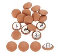QUARKZMAN 15 Stück Lederbezogene Knöpfe 18mm 28L Runde Metallknöpfe Zum Annähen Für Kleidung Mäntel Hüte Sofadekoration DIY Bastelprojekte Hellorange