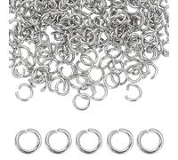 QUARKZMAN 150 Stück Biegeringe, 6 x 1mm Offene Kettenglieder Sprungringe Metallring jump rings für Schmuckherstellung Armband Halskette Anhänger schlüsselringe klein DIY, Silber