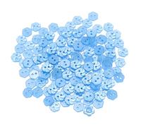 QUARKZMAN 150 Stück Knöpfe Hellblau Blumen Nähknöpfe 11mm Harz Bastelknöpfe, 2-Loch Klein Buttons zum Nähen für Kleider Hemden Blusen Hosen Jeans Rock DIY Handwerk Scrapbooking Dekorieren