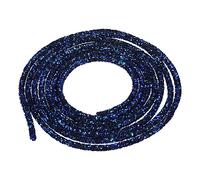 QUARKZMAN 2.5 Yard 6mm Glitzer Pailletten Seil Pailletten Strass Rohr Kordel für Basteln Hochzeit Kleider Kostüm Kleidung Schuhe Schmuck Zubehör Glitter Schwarz