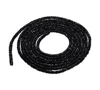 QUARKZMAN 2.5 Yard 6mm Glitzer Pailletten Seil Pailletten Strass Rohr Kordel für Basteln Hochzeit Kleider Kostüm Kleidung Schuhe Schmuck Zubehör Schwarz