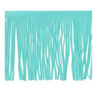 QUARKZMAN 2 Meter 30cm PU-Leder Fransenborte Doppelseitige Leder Nähen Quasten Fransen für DIY Nähen Kleid Handwerk Rock Dekoration, Seeblau