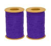 QUARKZMAN 2 Stück Elastisches Nähgarn 500m 0,5mm Dicke Latex Schneiderei Handwerk Nähgarn für Handnähen, Sammeln, Stickerei, Nähmaschine, Dunkellila
