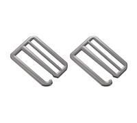 QUARKZMAN 2 Stück G-Haken Gurtband Schnallen 38mm Gurtschnalle Innere Länge Flache Tri-Glide Verstellbare Verschlüsse Schiebeschließen für Rucksack Ersatz Gürtel Band Metallisch Schwarz