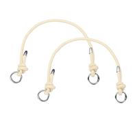 QUARKZMAN 2 Stück Ledergürtel Für Handtasche 40cm PU Leder Handgriffe Handtaschenriemen Ersatz Für Frauen DIY Handtaschen Taschenherstellung Beige Silberner Verschluss