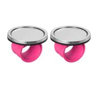 QUARKZMAN 2 Stück Magnetische Nadelhalter Armband Kreis Arm Nadelkissen Silikon Band Armband Für Nähen Quilten Pink