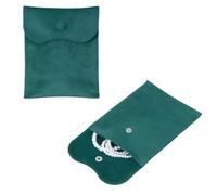 QUARKZMAN 2 Stück Samt Schmuckbeutel Mit Druckknopf 11x14cm Kleine Aufbewahrungstaschen Weicher Schmuckorganizer Tragbare Verpackung Passend Für Halsketten Armband Ringe Ohrringe Uhr Blau