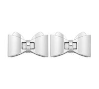 QUARKZMAN 2 Stück Twist Turn Lock Clasp, 2,36" x 1,5" Verschlüsse Schloss Befestigungen für Geldbörse Schleifenbeutelverschluss Clip-Hardware-Zubehör für DIY-Handtaschenhandwerk, Silber