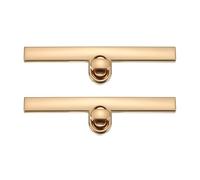 QUARKZMAN 2 Stück Twist Turn Lock Clasp, 3,74" x 0,39" Verschlüsse Schloss Schnellverschlüsse für Geldbörse Streifen Taschenverschluss Clip Zubehör für DIY Handtasche Handwerk, Hellgold