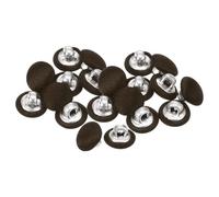 QUARKZMAN 20 Stück Braun Knöpfe mit Stoffüberzug 10mm Satinstoff Bezogen Nähknöpfe Runde Bastelknöpfe Metallschaft Ösenknöpfe Vintage für Mantel Kleidung Jacke Blazer Anzüge DIY