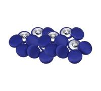 QUARKZMAN 20 Stück Dunkelblau Knöpfe mit Stoffüberzug 20mm Satinstoff Bezogen Nähknöpfe Runde Bastelknöpfe Metallschaft Ösenknöpfe Vintage für Mantel Kleidung Jacke Blazer Anzüge DIY