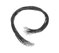 QUARKZMAN 20 Stück Gewachste Halskette Schnur Bulk Schwarz 2mm Durchmesser 24" Halskette Schnur Seil mit Kettenverschluss für Anhänger Armbänder Schmuckherstellung Zubehör