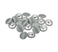 QUARKZMAN 20 Stück Hellgrau Knöpfe mit Stoffüberzug 12,5mm Satinstoff Bezogen Nähknöpfe Runde Bastelknöpfe Metallschaft Ösenknöpfe Vintage für Mantel Kleidung Jacke Blazer Anzüge DIY