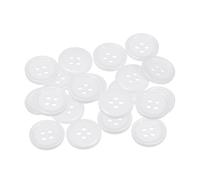 QUARKZMAN 20 Stück Knöpfe 18mm Bastelknöpfe Weiß Nähknöpfe Harz Rund Flach 4-Loch Kunststoffknöpfe für Nähen DIY Handwerk Scrapbooking Dekorieren Kleidung Mänteln Blusen Hemden