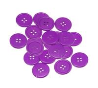 QUARKZMAN 20 Stück Knöpfe 25mm Bastelknöpfe Lila Nähknöpfe Harz Rund Flach 4-Loch Kunststoffknöpfe für Nähen DIY Handwerk Scrapbooking Dekorieren Kleidung Mänteln Blusen Hemden