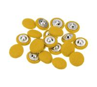 QUARKZMAN 20 Stück Knöpfe Gelb mit Stoffüberzug 15mm Antik Stoffknöpfe Bezogen Nähknöpfe Runde Bastelknöpfe Metallschaft Perlenknöpfe für Mantel Strickjacke Anzüge Kleider Blusen Bastel