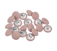 QUARKZMAN 20 Stück Knöpfe mit Stoffüberzug 12,5mm Runder Metallschaft Ösen Stoffknöpfe mit Stoff bezogen Nähknöpfe Vintage Ösenknöpfe für Anzüge Kleider Blusen Bastel DIY, Dunkelrosa