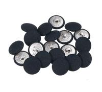 QUARKZMAN 20 Stück Knöpfe mit Stoffüberzug 18mm Runder Metallschaft Ösen Stoffknöpfe mit Stoff bezogen Nähknöpfe Vintage Ösenknöpfe für Anzüge Kleider Blusen Bastel DIY, Marineblau