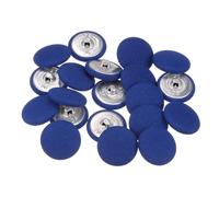 QUARKZMAN 20 Stück Knöpfe mit Stoffüberzug 23mm Runder Metallschaft Ösen Stoffknöpfe mit Stoff bezogen Nähknöpfe Vintage Ösenknöpfe für Anzüge Kleider Blusen Bastel DIY, Dunkelblau